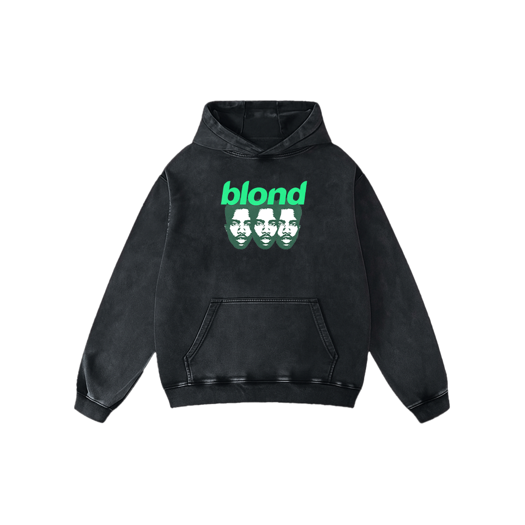 Blond Acid Wash Oversized Hoodie
