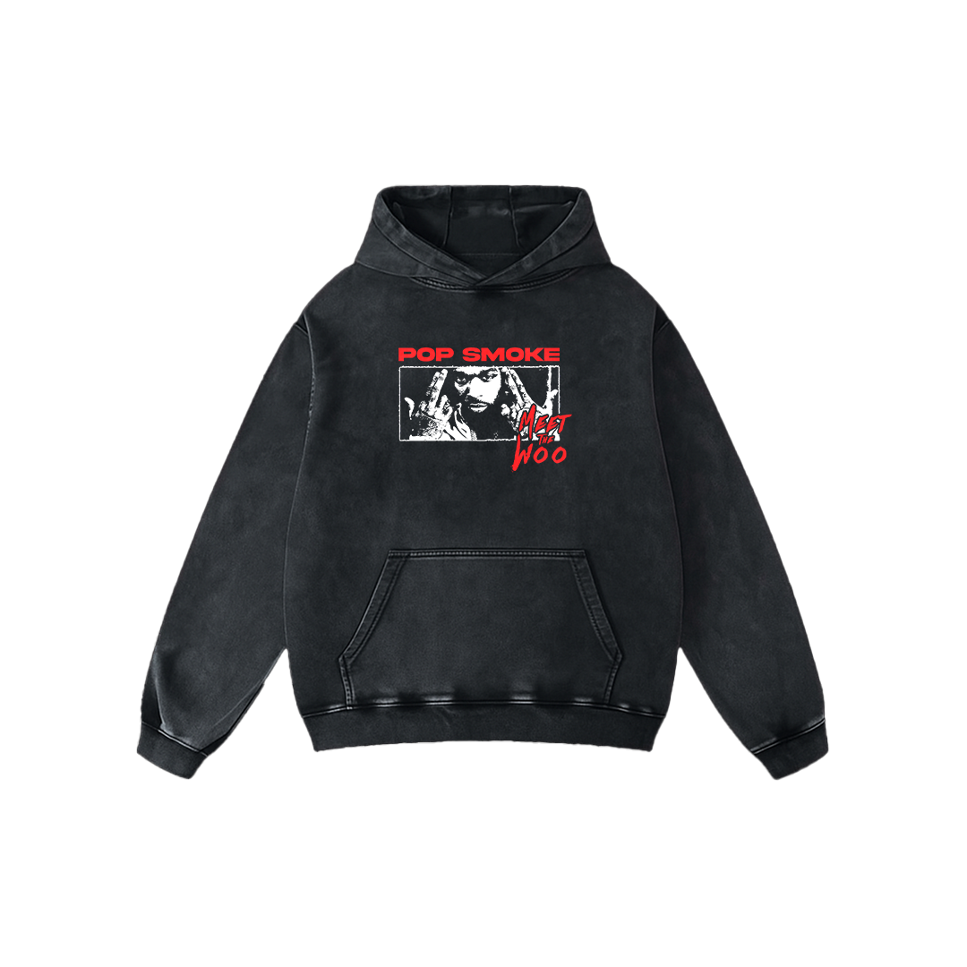 Meet The Woo Acid Wash Oversized Hoodie