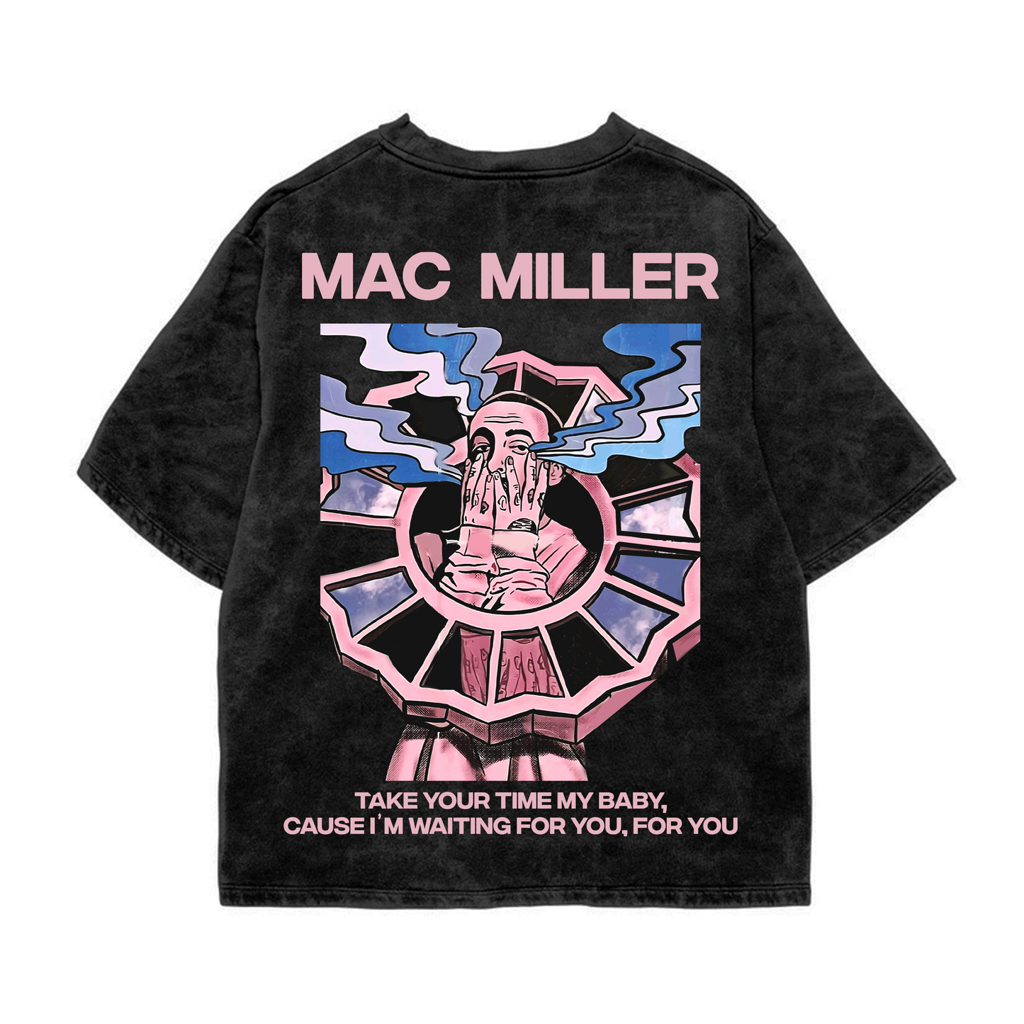 Mac Miller Acid Wash Oversized Tee