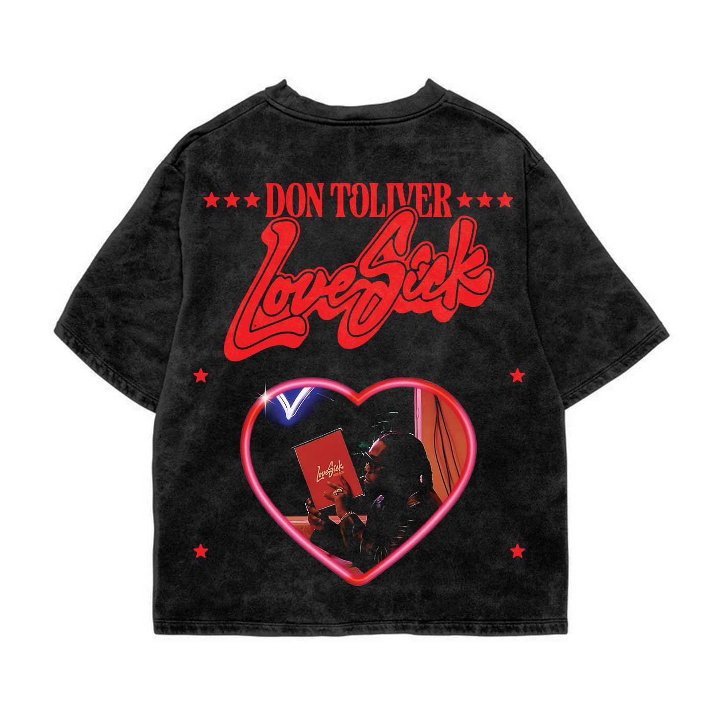 Love Sick Acid Wash Oversized Tee