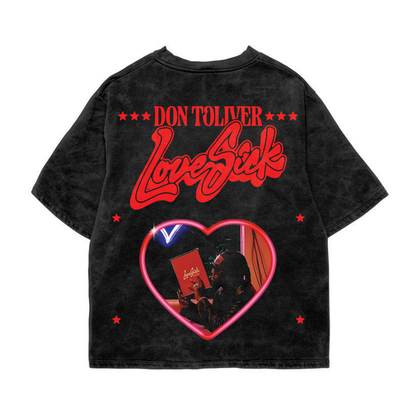 Love Sick Acid Wash Oversized Tee