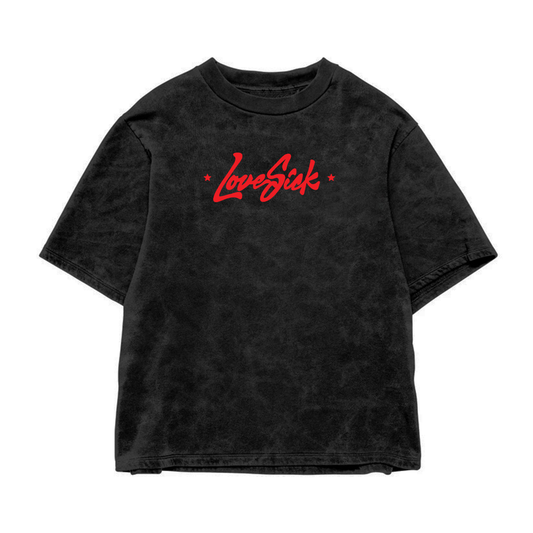 Love Sick Acid Wash Oversized Tee