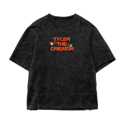 Can I Get a Kiss Acid Wash Oversized Tee