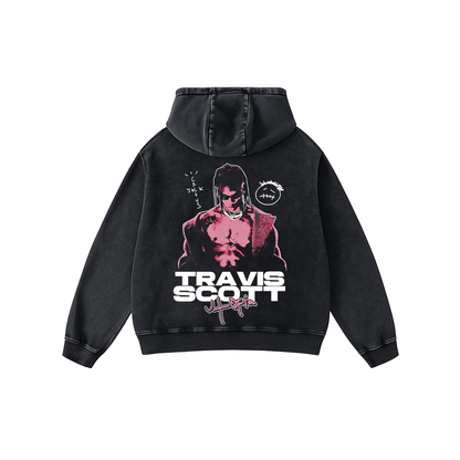 Cactus Jack Acid Wash Oversized Hoodie