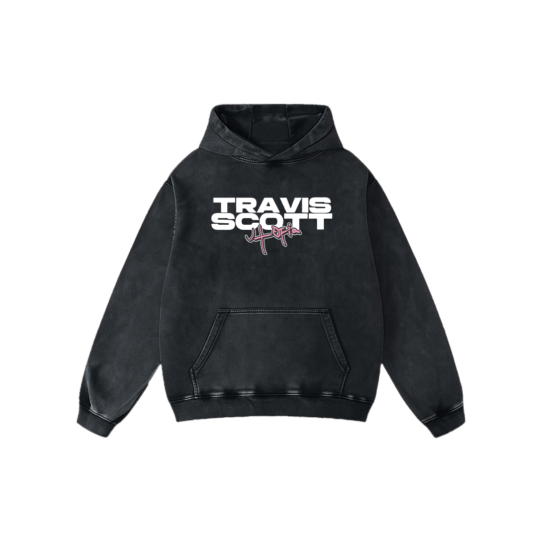 Cactus Jack Acid Wash Oversized Hoodie