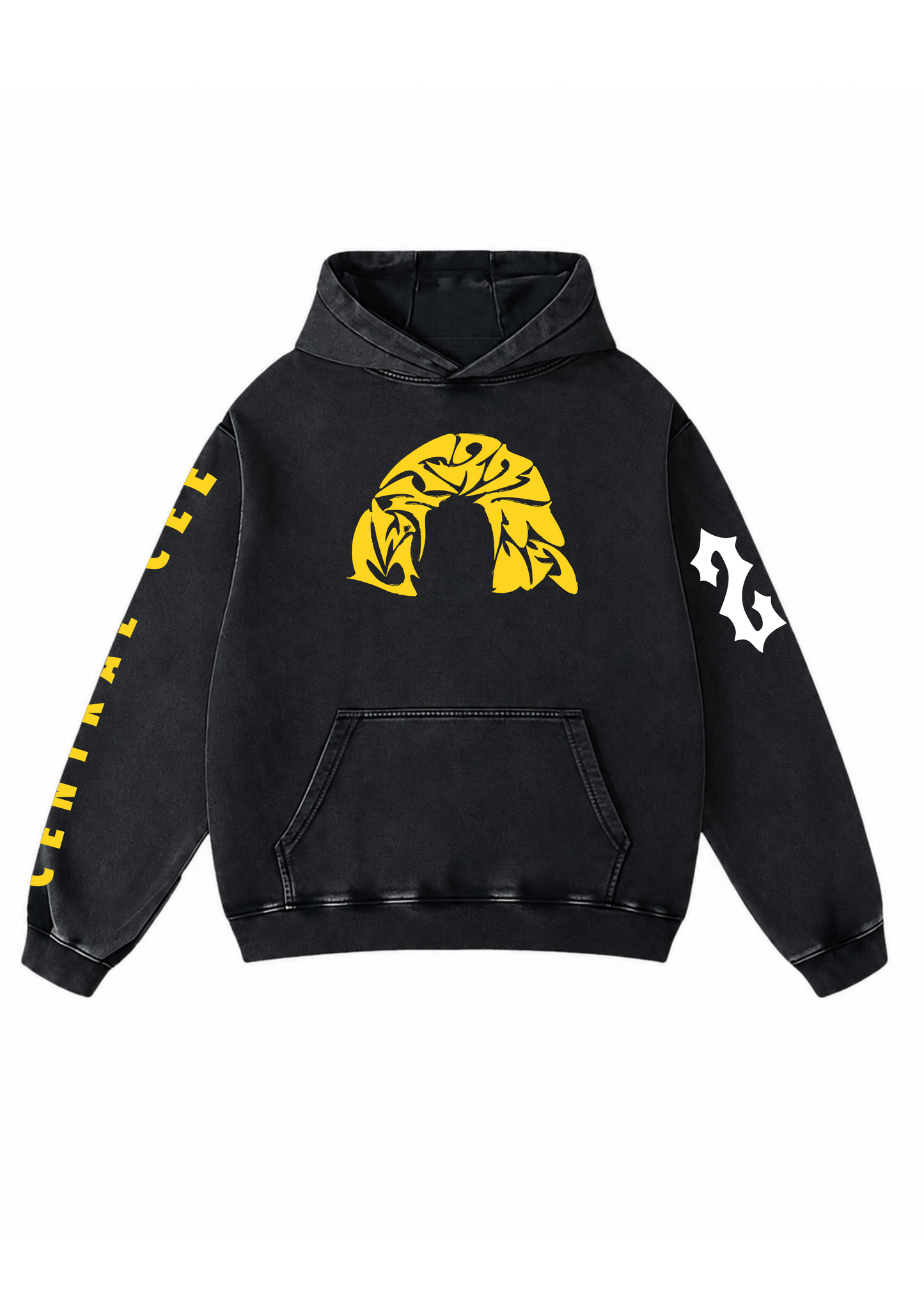 Central Cee Acid Wash Oversized Hoodie