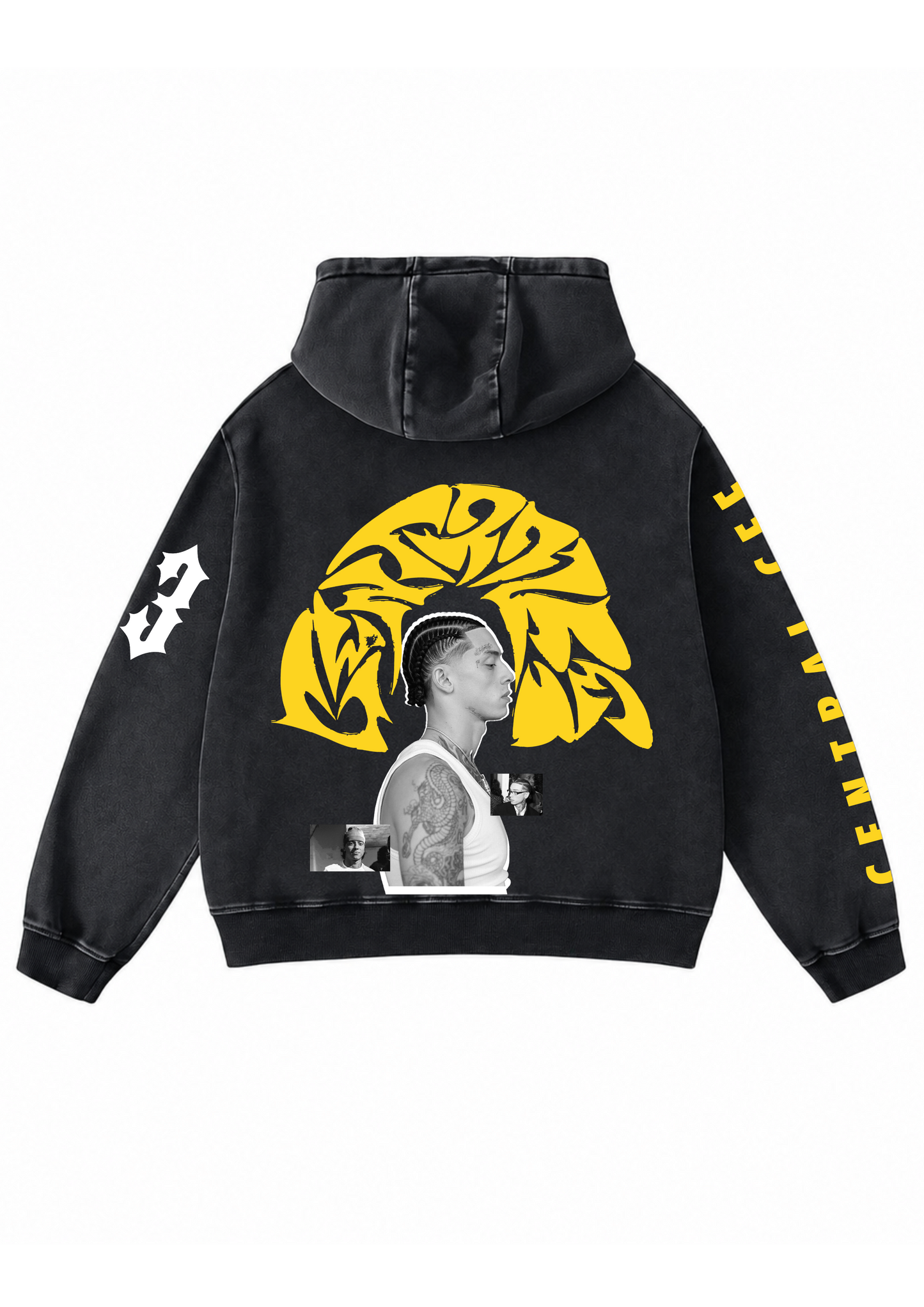 Central Cee Acid Wash Oversized Hoodie