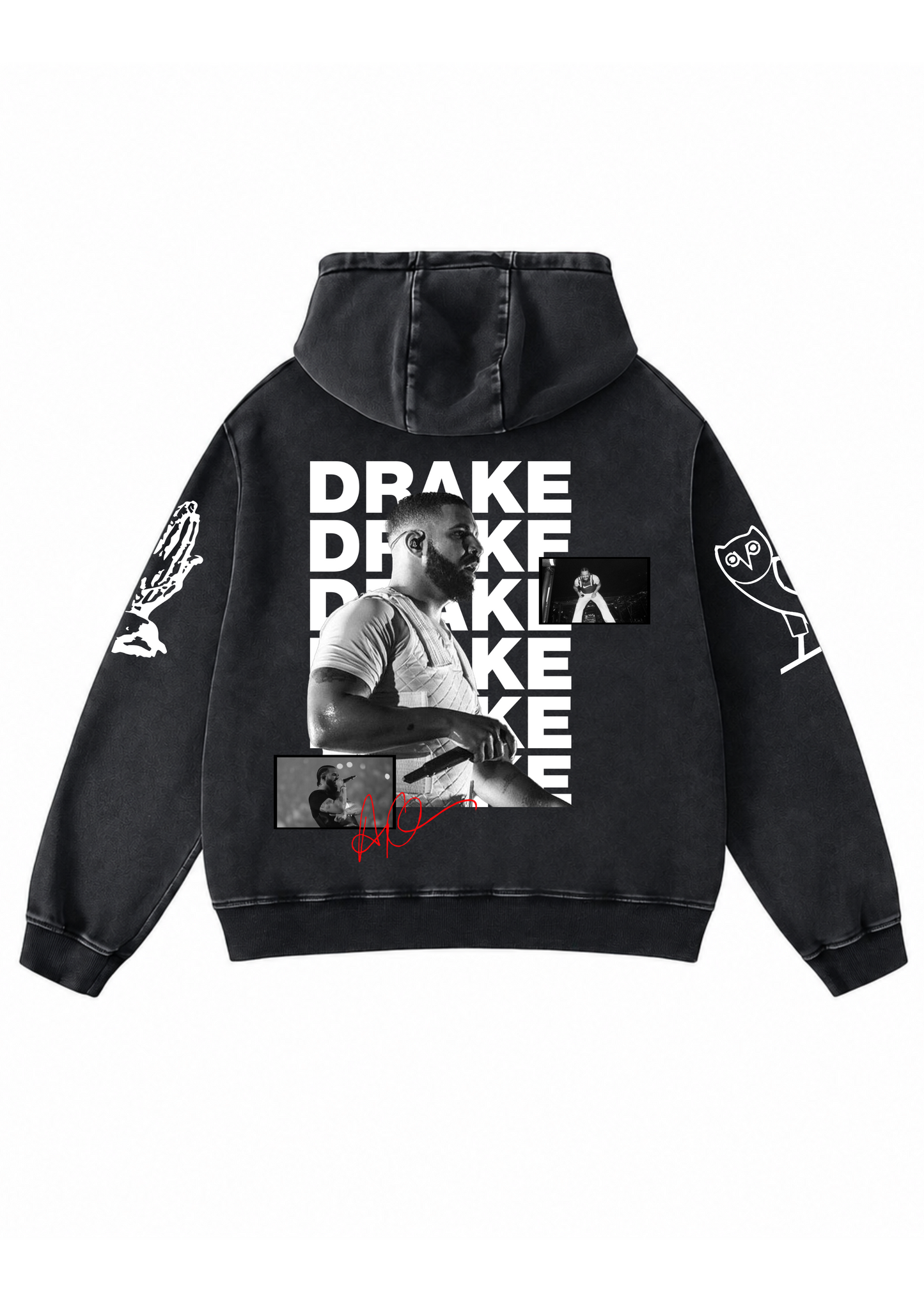Drake Acid Wash Oversized Hoodie