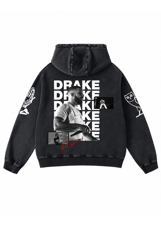 Drake Acid Wash Oversized Hoodie