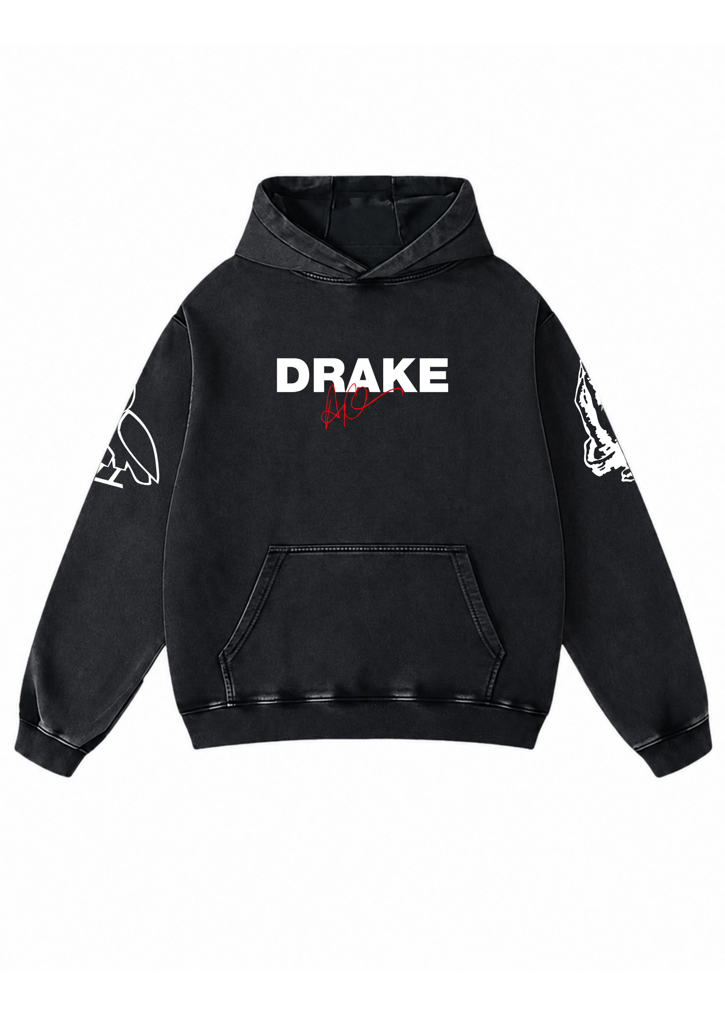 Drake Acid Wash Oversized Hoodie