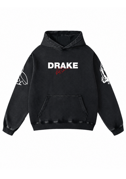 Drake Acid Wash Oversized Hoodie