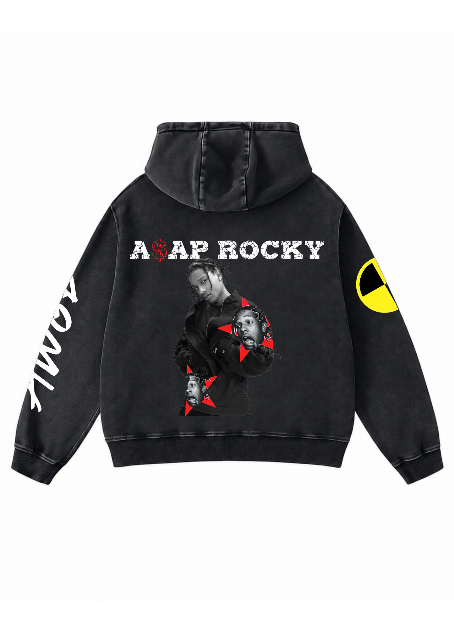 A$AP Rocky Acid Wash Oversized Hoodie