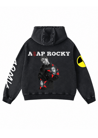 A$AP Rocky Acid Wash Oversized Hoodie