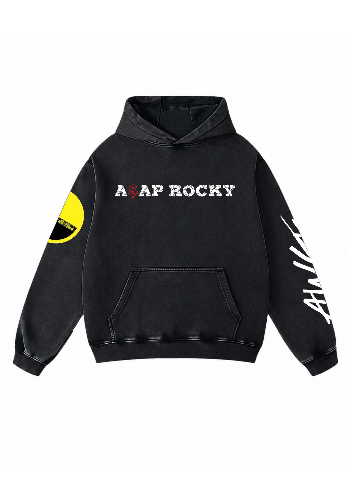 A$AP Rocky Acid Wash Oversized Hoodie